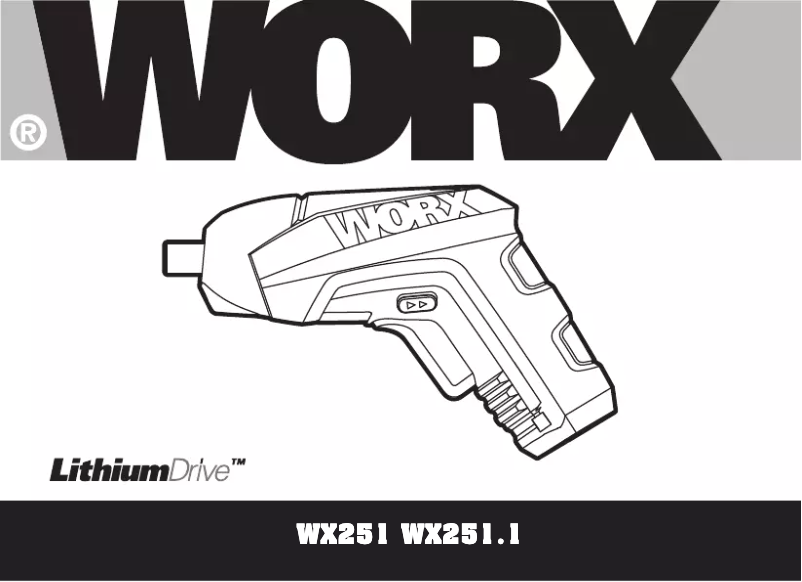 Page n°1 - Manuel utilisateur Worx WX251.1