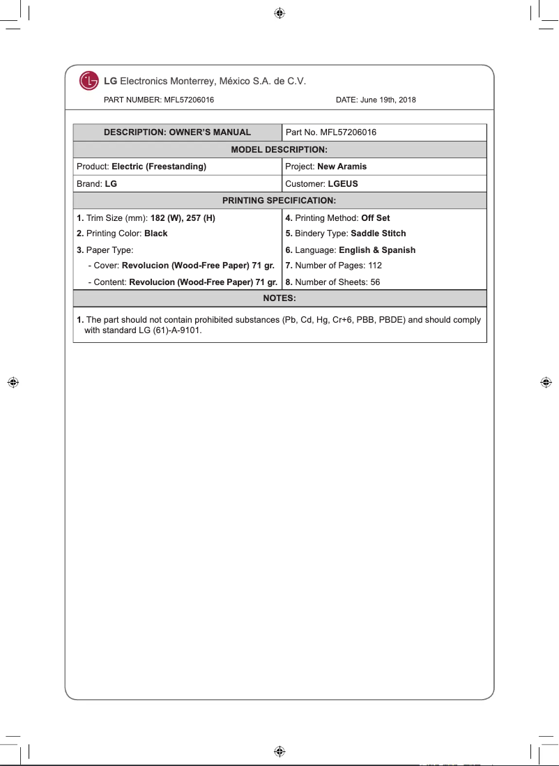 Página 1 del manual Manual de usuario LG LRE3194ST