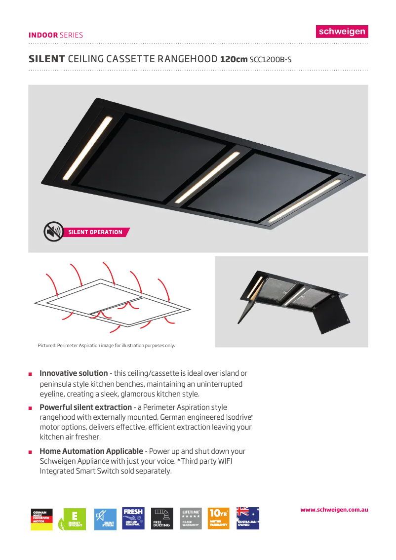 Page 1 de la notice Fiche technique Schweigen SCC1200B-S