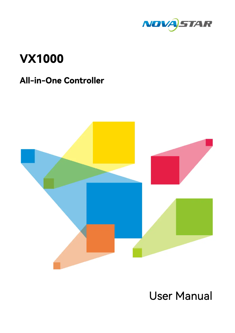 Image de la première page du manuel de l'appareil VX1000