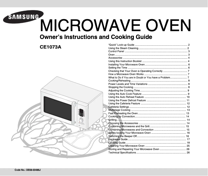 Image de la première page du manuel de l'appareil CE1073A