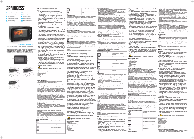 Page 1 de la notice Manuel utilisateur Princess 112760