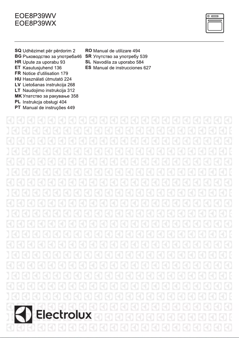 Page n°1 - Manuel utilisateur Electrolux EOE8P39WX