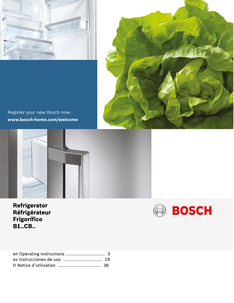 Page n°1 - Manuel d'utilisation et d'entretien Bosch B11CB81SSS