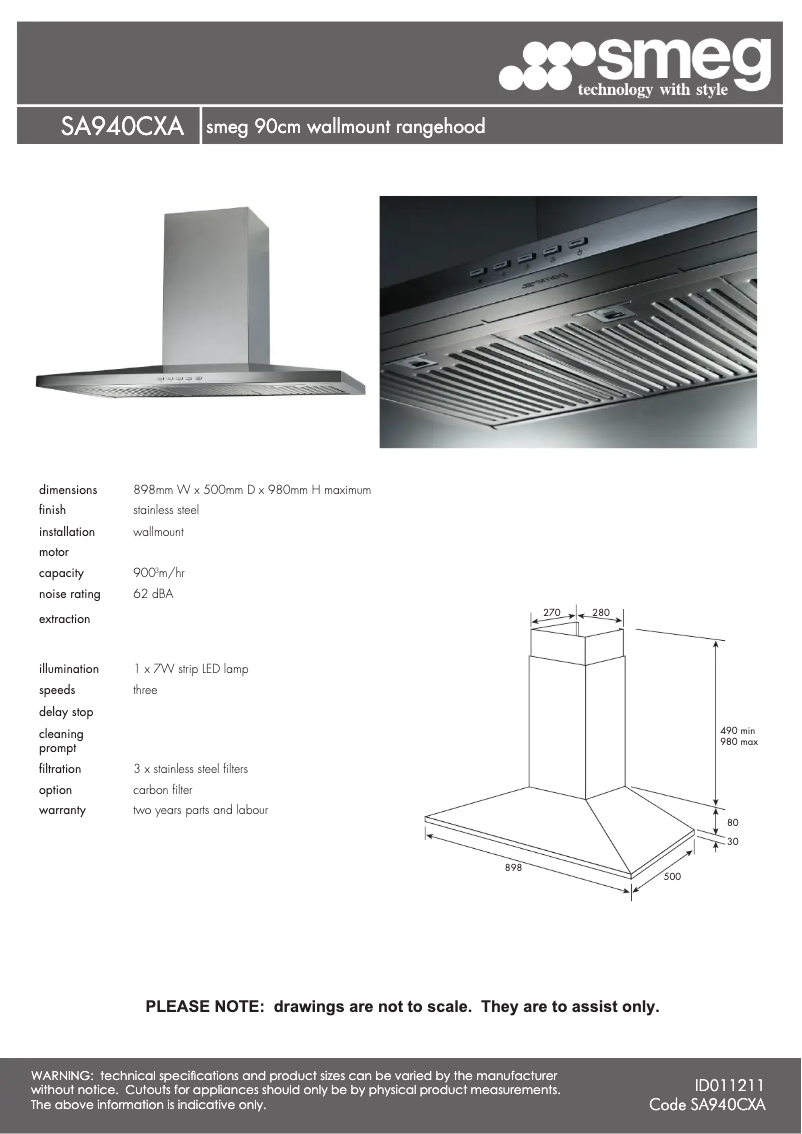 Image de la première page du manuel de l'appareil SA940CXA