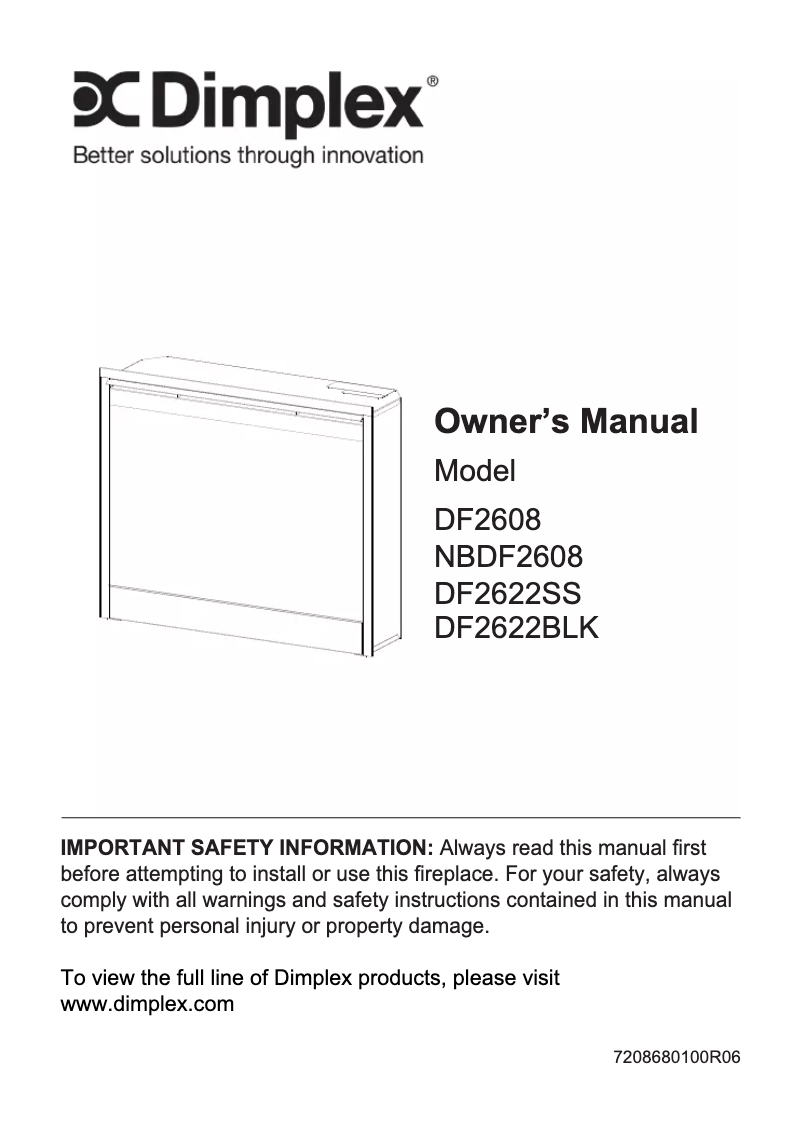 Page n°1 - Manuel utilisateur Dimplex DF2622BLK