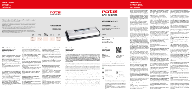 Page 1 de la notice Manuel utilisateur Rotel U1431CH