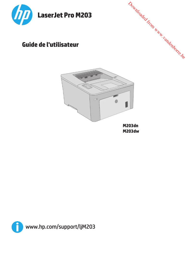 Page 1 de la notice Manuel utilisateur HP LaserJet Pro M203dw