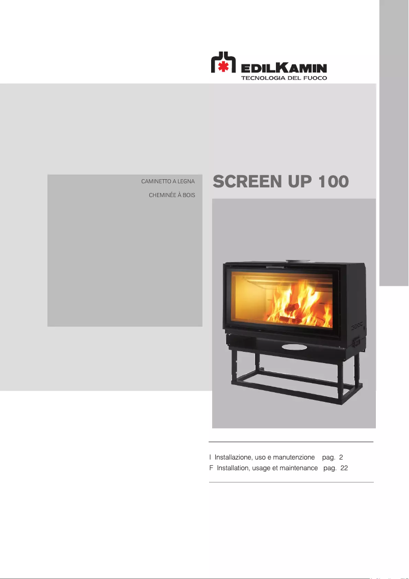 Image de la première page du manuel de l'appareil SCREEN UP 100