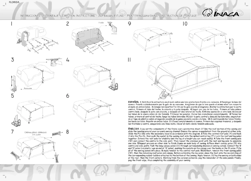 Image de la première page du manuel de l'appareil Florida 250