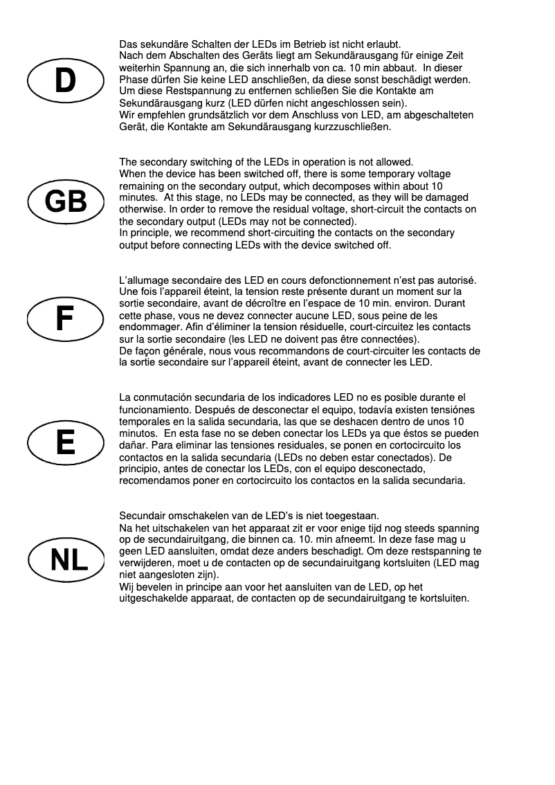 Page n°1 - Manuel utilisateur SLV 464401