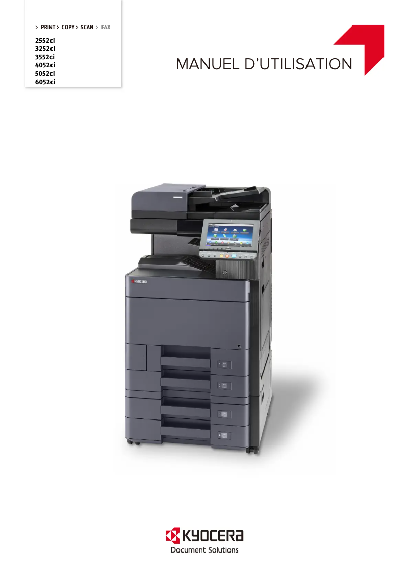 Image de la première page du manuel de l'appareil TASKalfa 6052CI