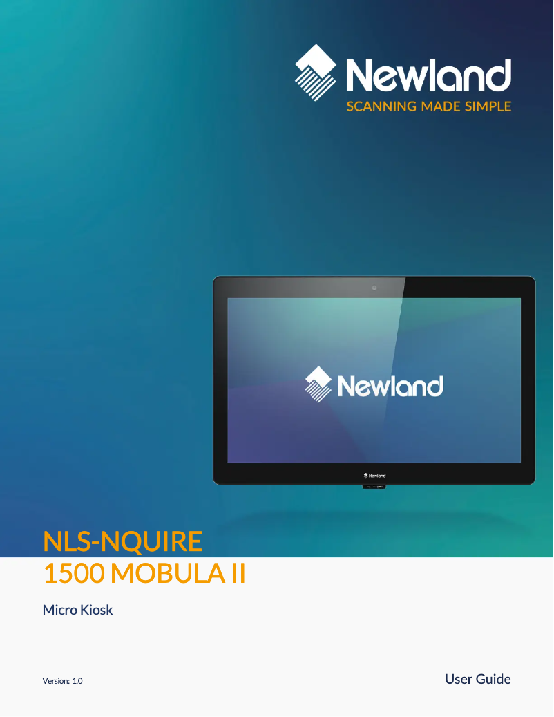 Page n°1 - Manuel utilisateur Newland NQuire 1500 Mobula II