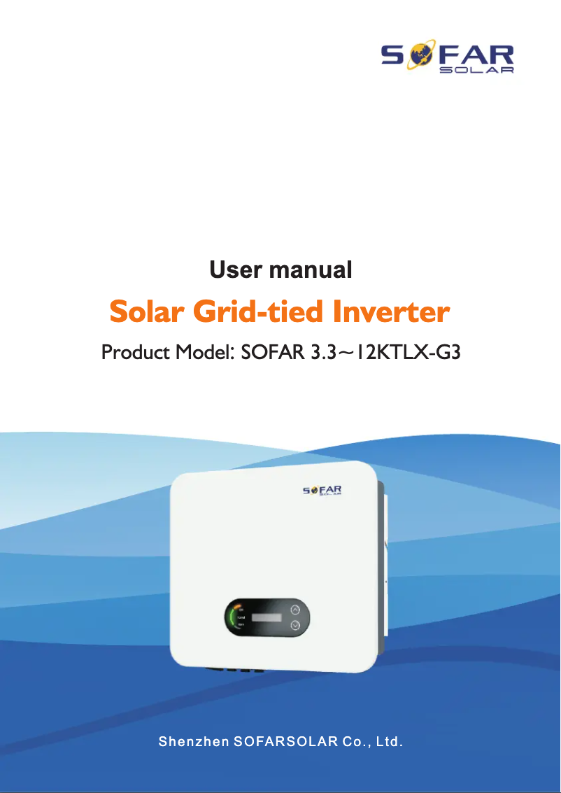 Page n°1 - Manuel utilisateur Sofar Solar 6.6KTLX-G3