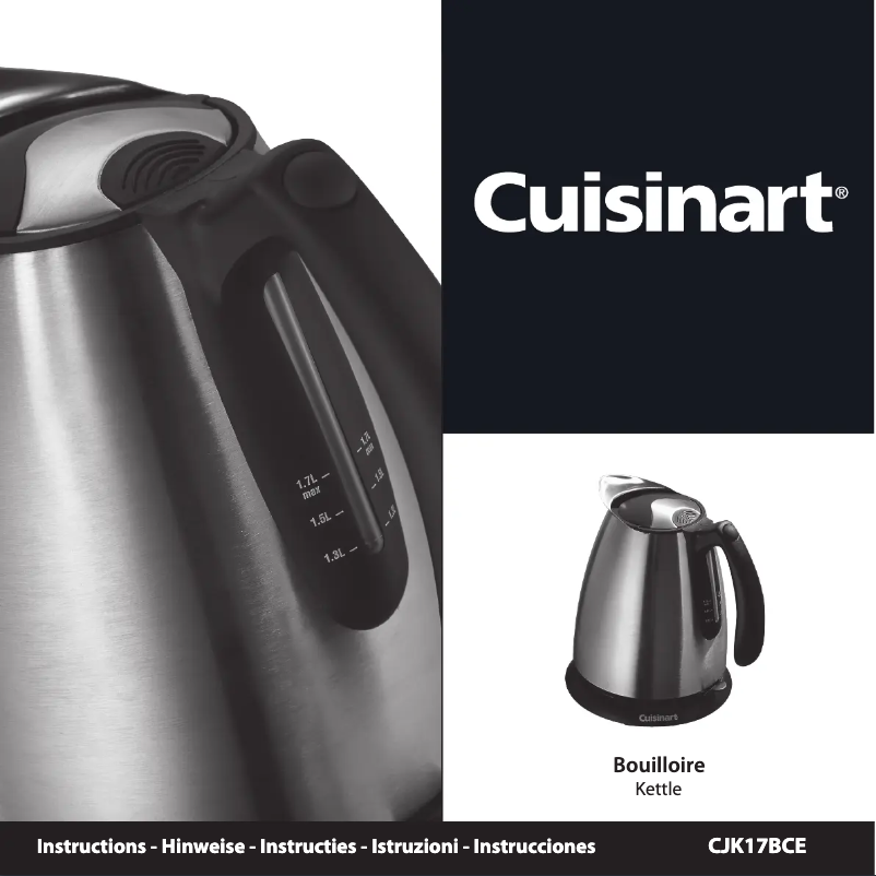Page n°1 - Manuel utilisateur Cuisinart CJK17BCE