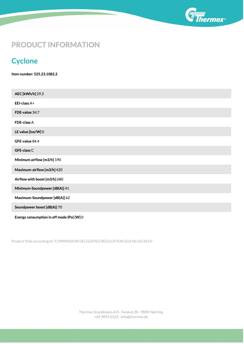 Image de la première page du manuel de l'appareil Cyclone