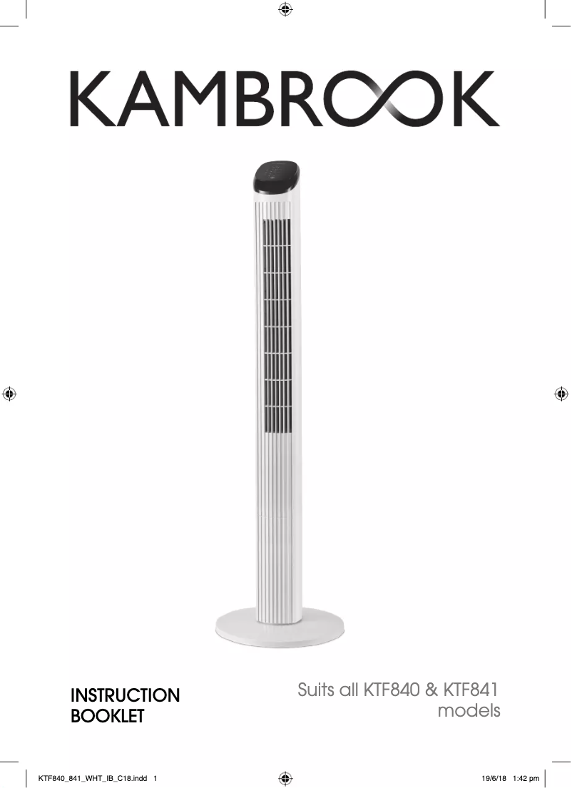 Page 1 de la notice Manuel utilisateur Kambrook KTF840