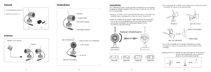 Image de la première page du manuel de l'appareil Comfortcam CC-111