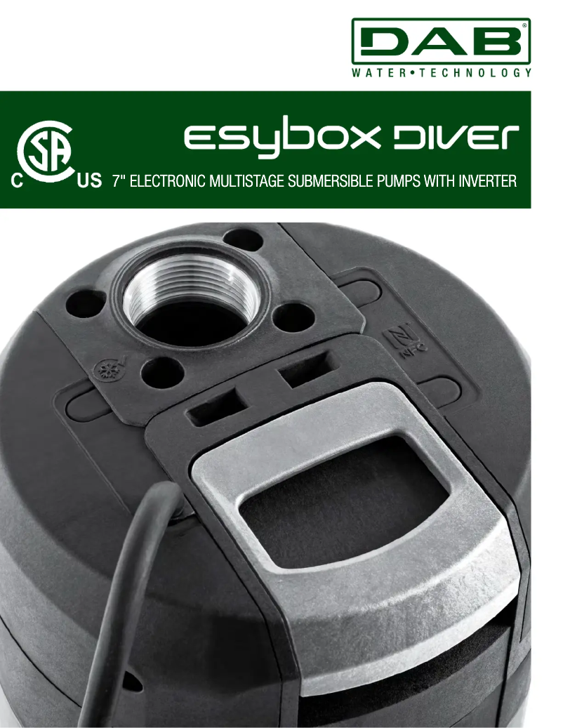 Page n°1 - Fiche technique DAB EsyBox Diver