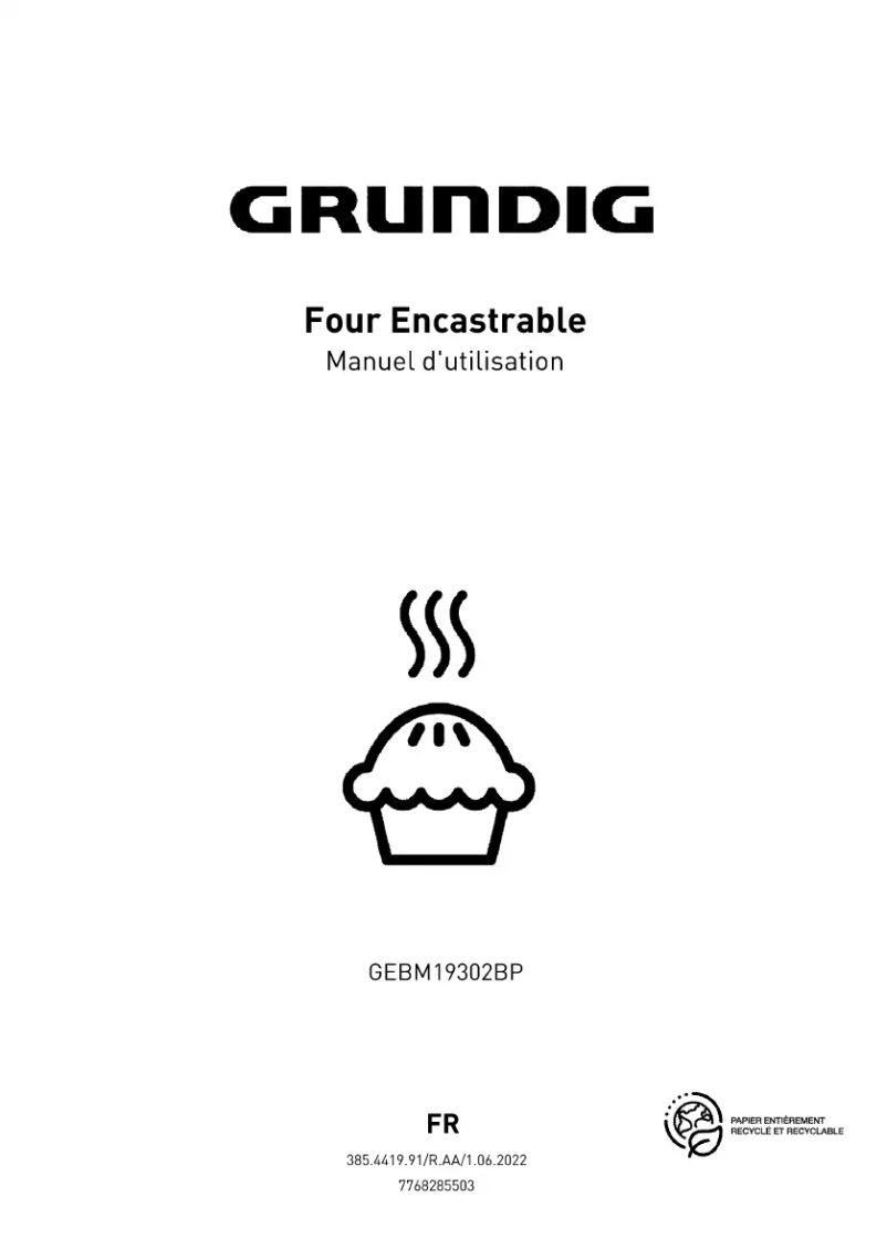 Image de la première page du manuel de l'appareil GEBM19302BP