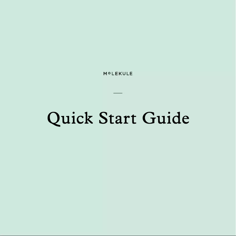 Page 1 de la notice Manuel utilisateur Molekule Air