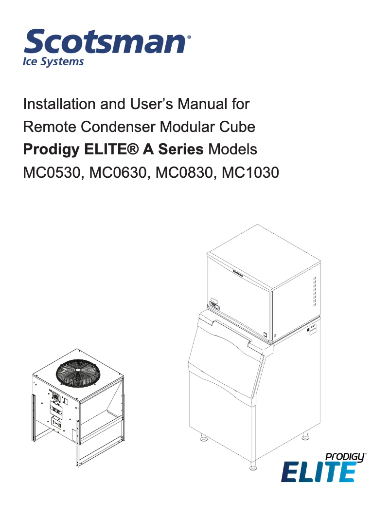 Página 1 del manual Manual de usuario Scotsman MC0530R