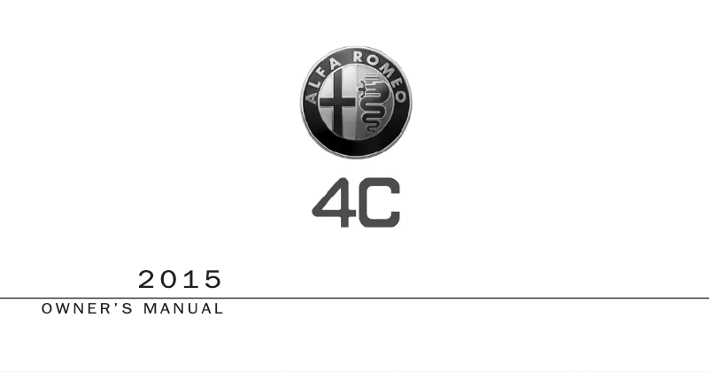 Imagen de la primera página del manual del dispositivo 4C Coupe (2015)