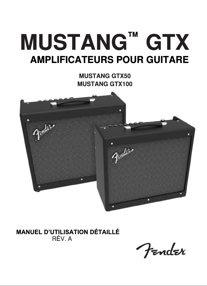 Image de la première page du manuel de l'appareil Mustang GTX50