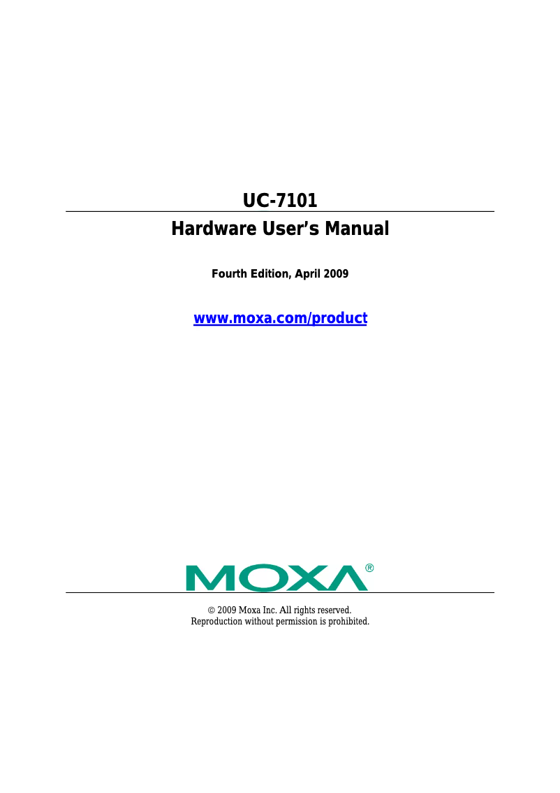 Image de la première page du manuel de l'appareil UC-7101