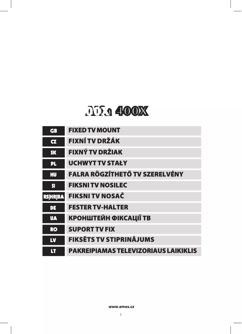 Page n°1 - Manuel utilisateur Emos KT1145
