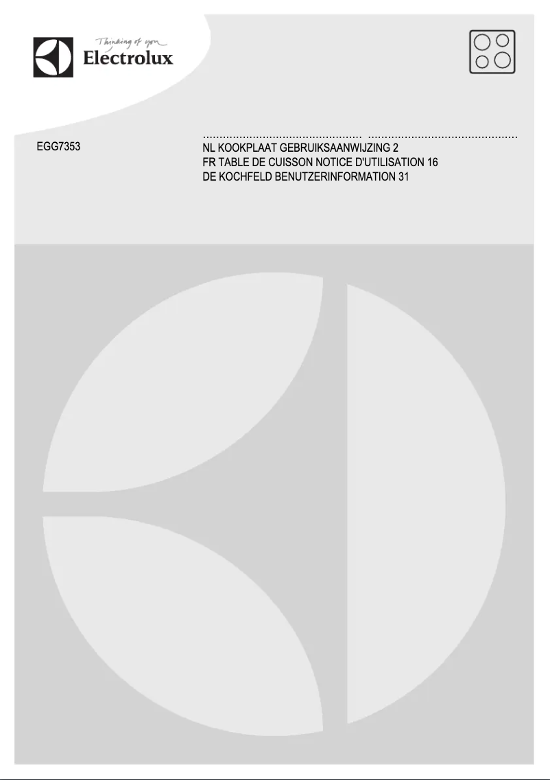 Image de la première page du manuel de l'appareil EGG7353NOX