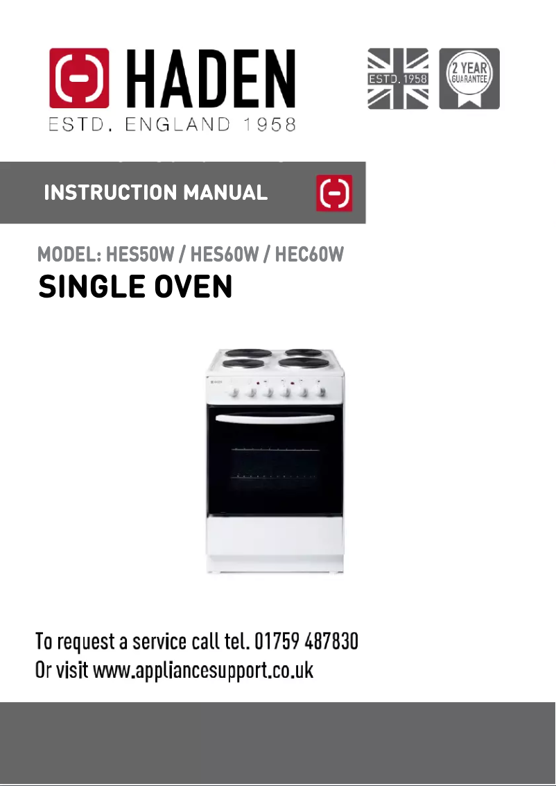 Page 1 de la notice Manuel utilisateur Haden HES50W