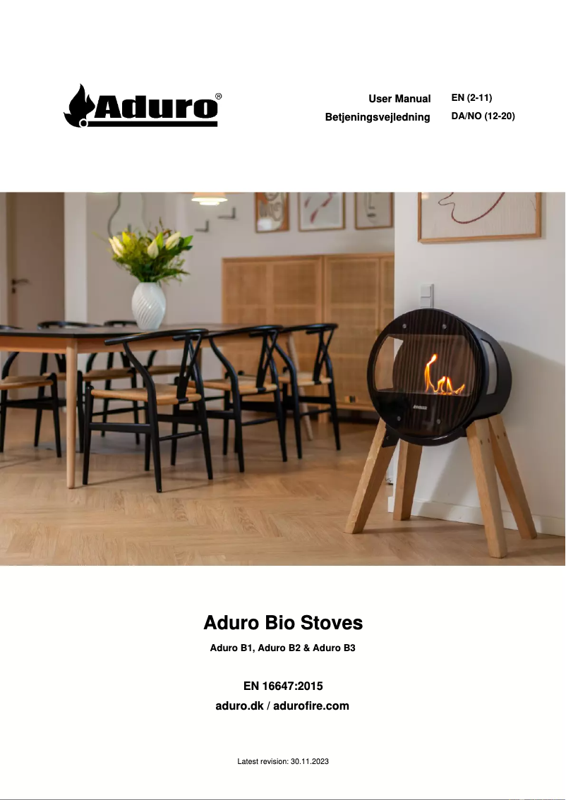 Page n°1 - Manuel utilisateur Aduro B3