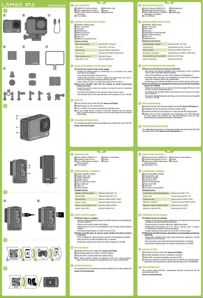 Page n°1 - Guide de démarrage rapide Lamax X5.2