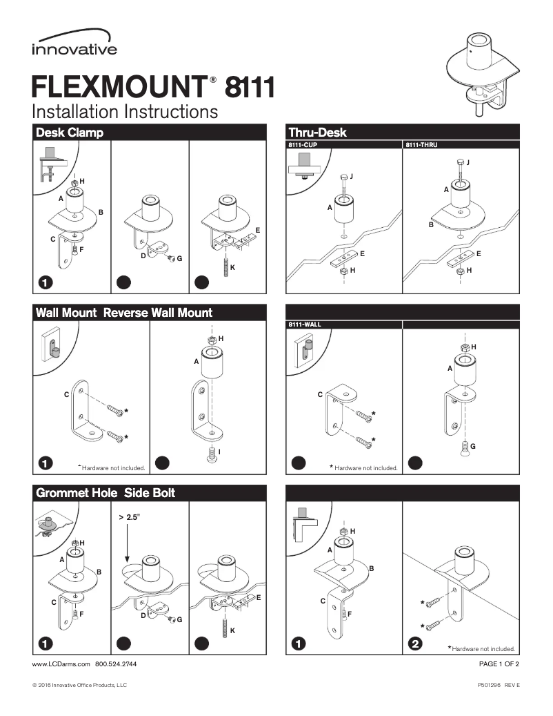 Page n°1 - Manuel utilisateur Innovative Flexmount 8111