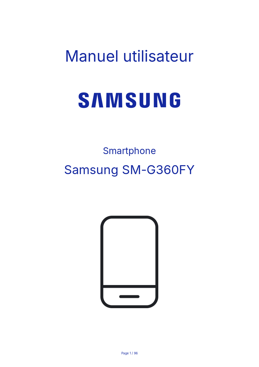 Image de la première page du manuel de l'appareil SM-G360FY