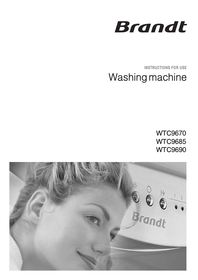 Página 1 del manual Manual de usuario Brandt WTC9685