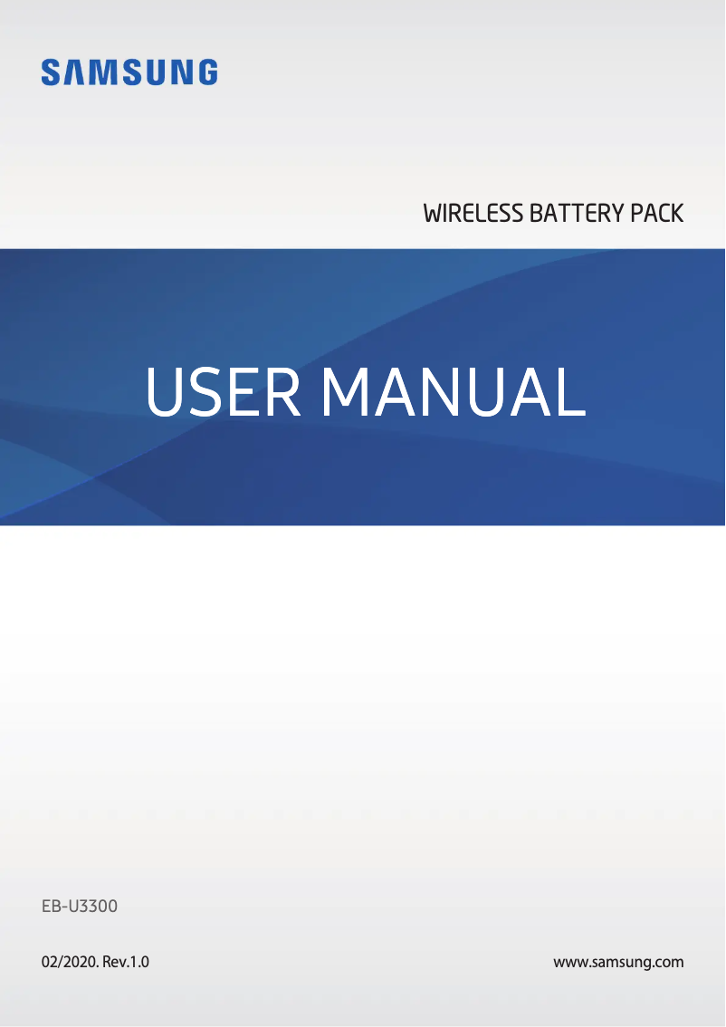 Page n°1 - Manuel utilisateur Samsung EB-U3300