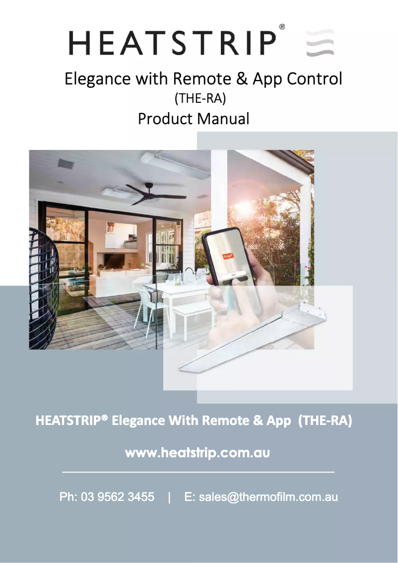 Page n°1 - Manuel utilisateur Heatstrip Elegance THE2400RA