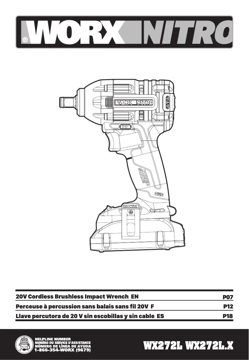 Page 1 de la notice Manuel utilisateur Worx WX272L.9