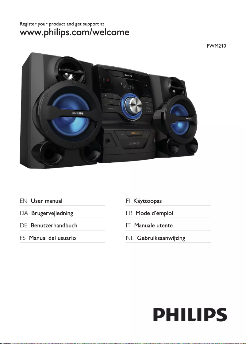 Page n°1 - Manuel utilisateur Philips FWM210