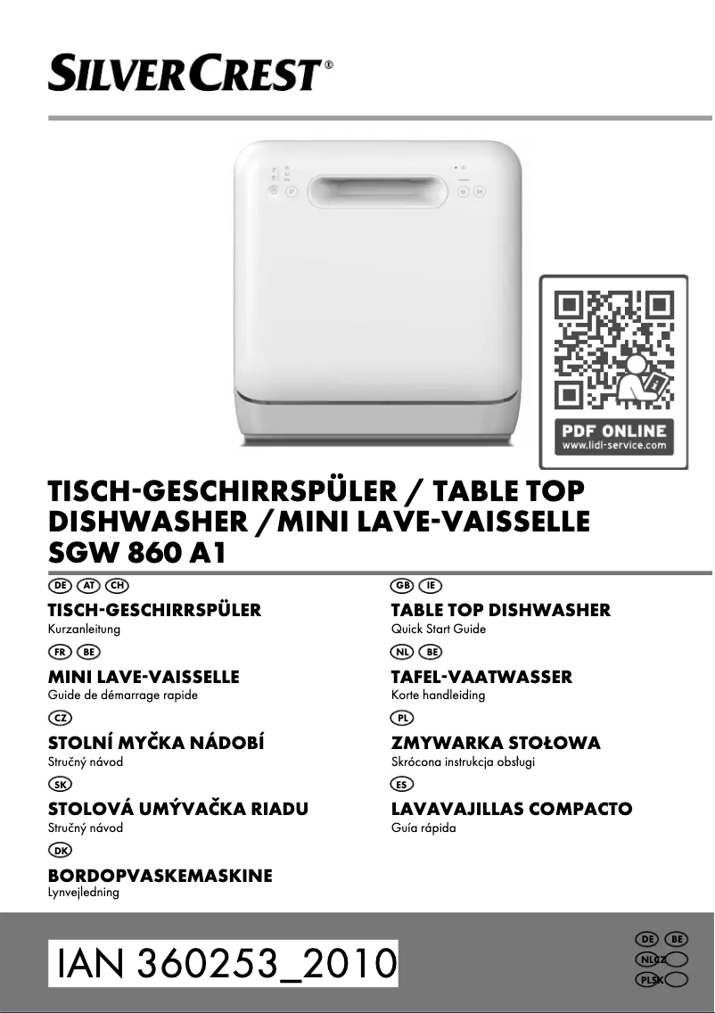 Page 1 de la notice Manuel utilisateur SilverCrest SGW 860 A1