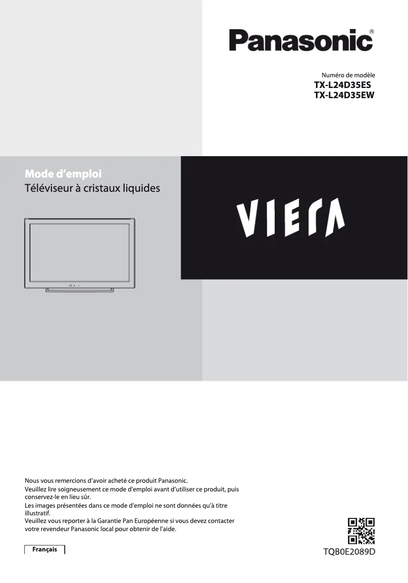 Page n°1 - Manuel utilisateur Panasonic Viera TX-L24D35ES