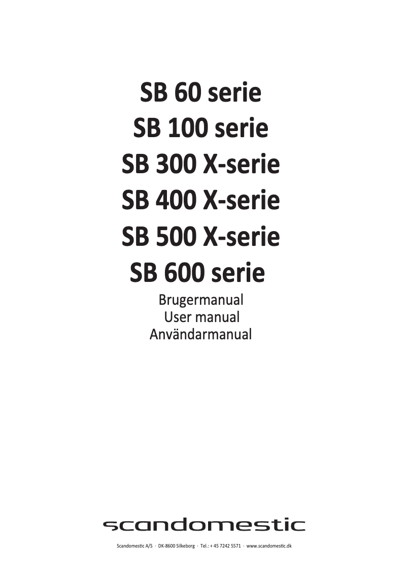 Page 1 de la notice Manuel utilisateur Scandomestic SB 651 W