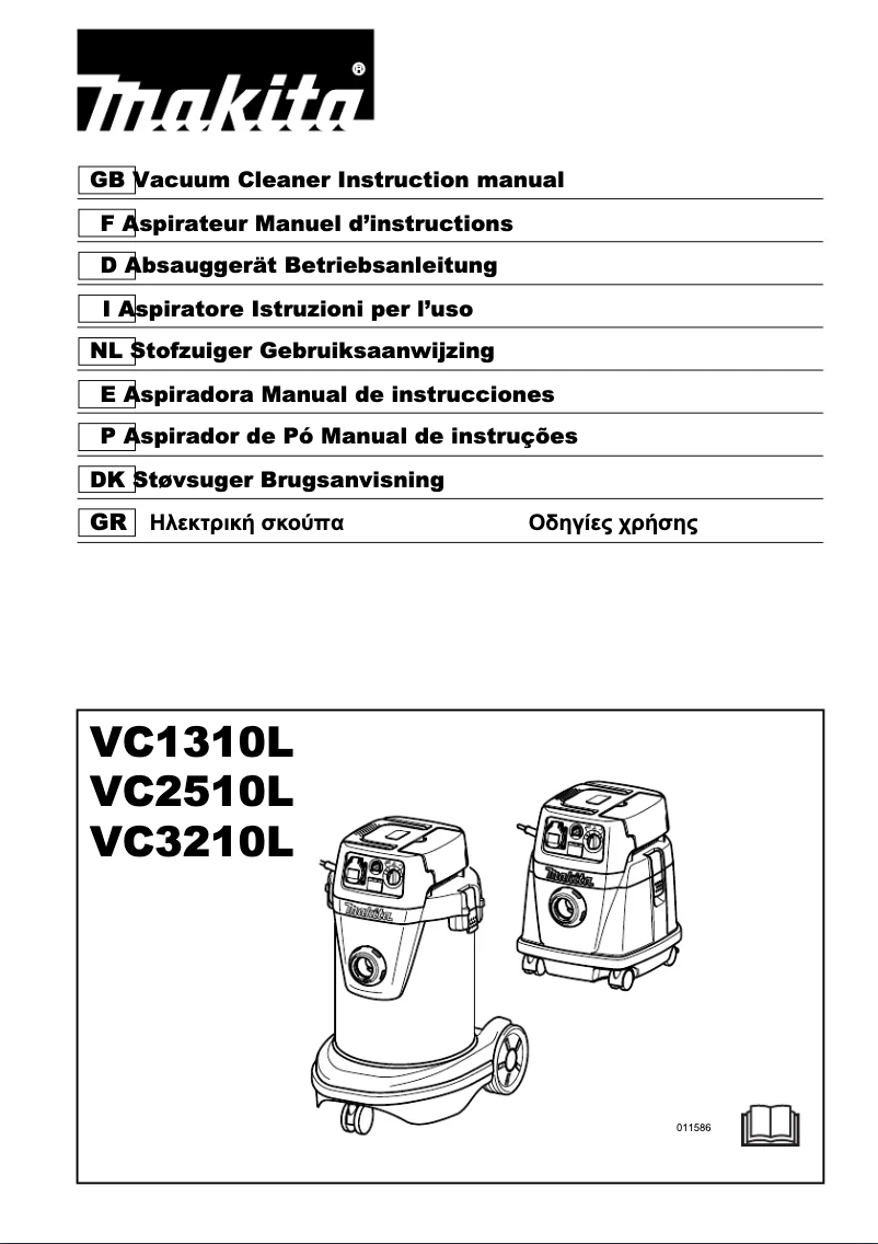 Page 1 de la notice Manuel utilisateur Makita VC2510L