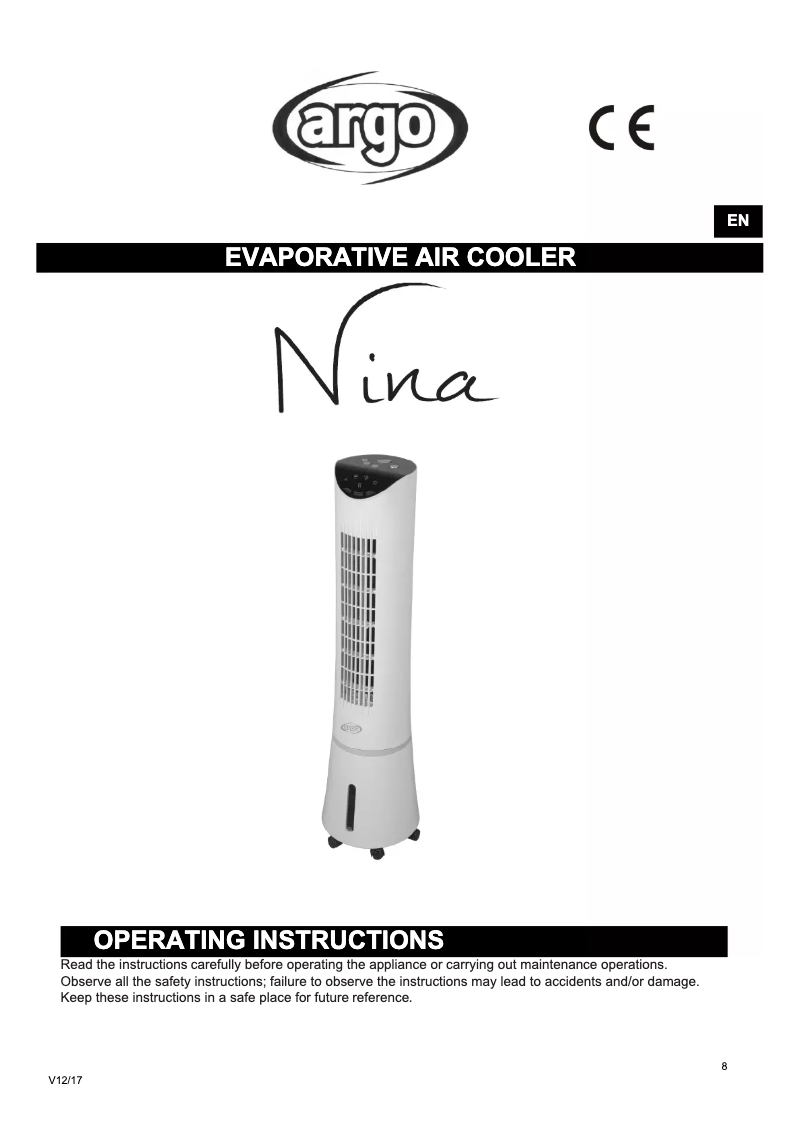 Página 1 del manual Manual de usuario ARGO Nina