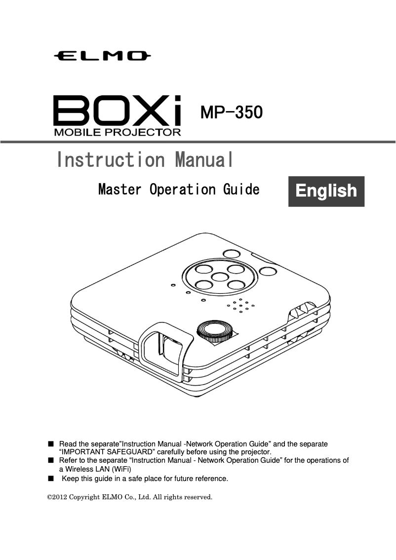 Página 1 del manual Manual de usuario Elmo BOXi MP-350