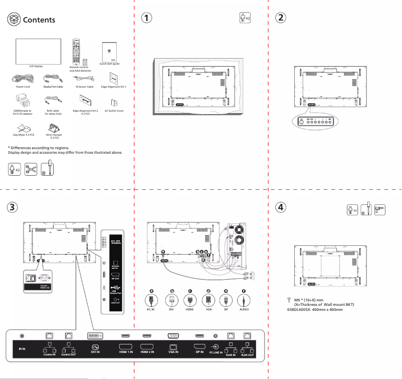 First page image of the manual for 65BDL6005X