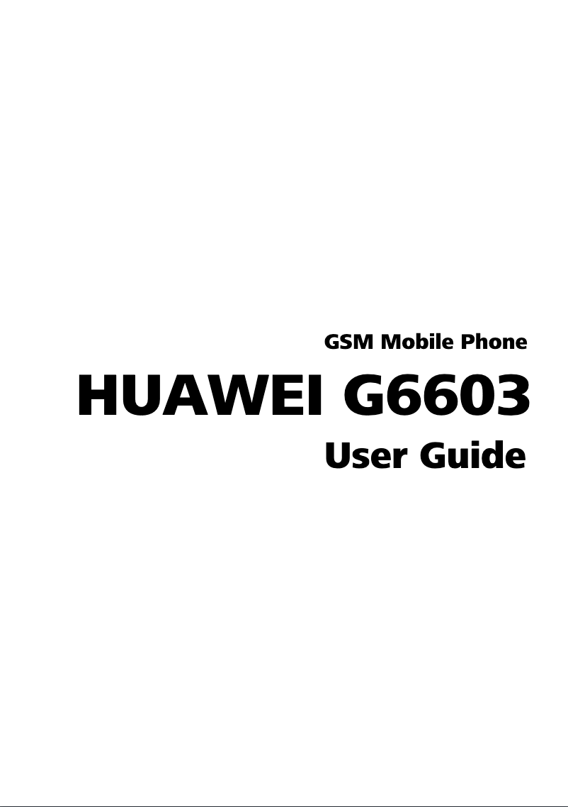 Page n°1 - Manuel utilisateur Huawei G6603