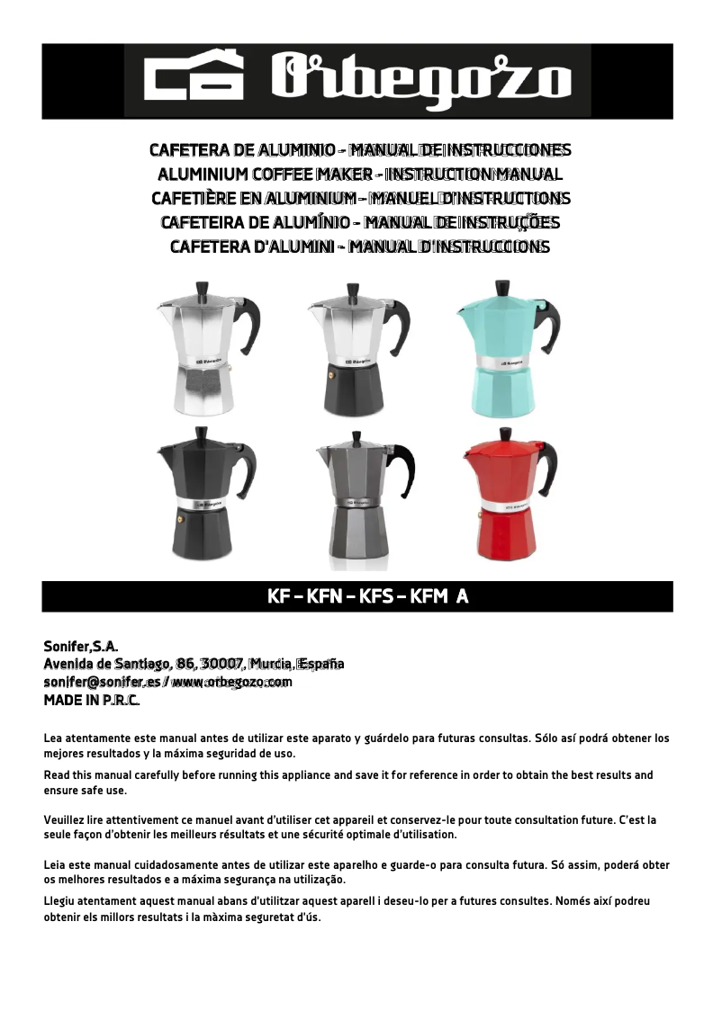 Image de la première page du manuel de l'appareil KFM 1230